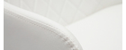 Taburete de cocina de diseño blanco con madera clara 65 cm LUCIEN